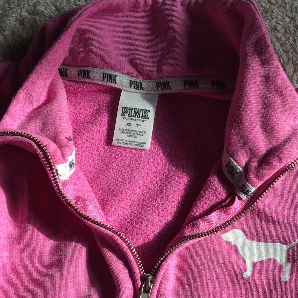 Pink Quarterzip Pullover Sweater - image 2